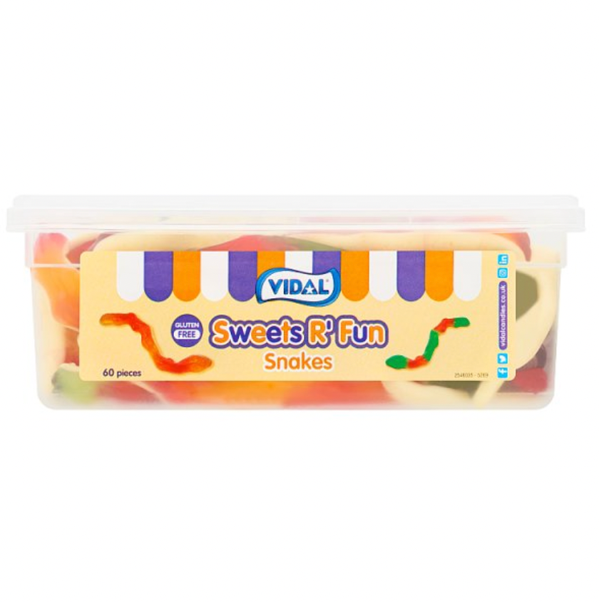 Vidal Sweets R' Fun Snakes 60 Pieces 720g