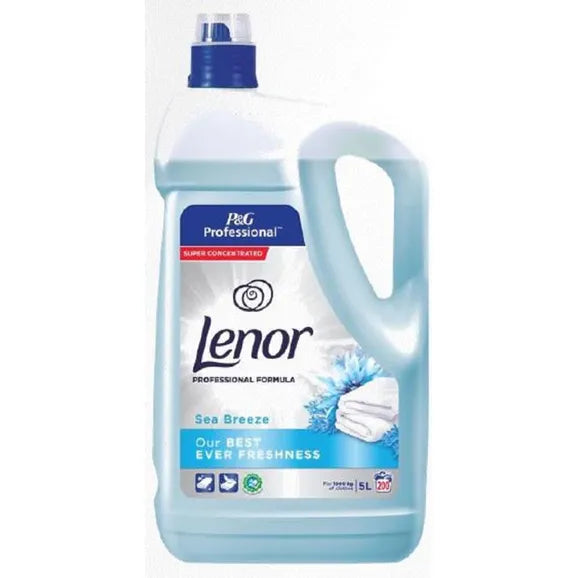 Lenor Professional Sea Breeze Fabric Softener, 200 Washes, 4L
