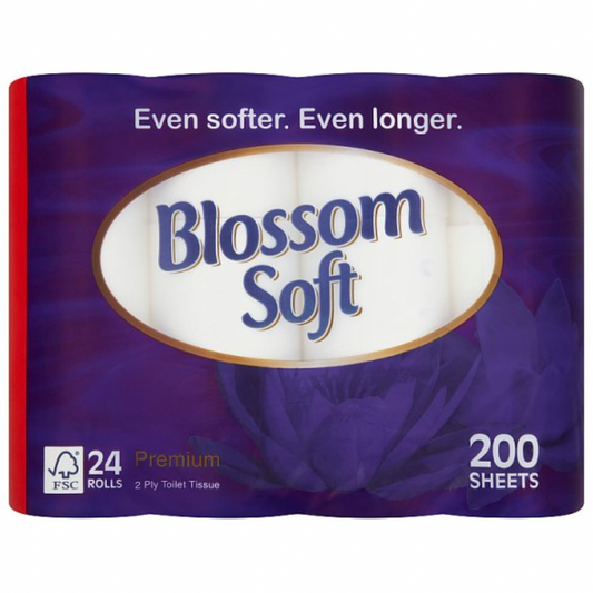 Blossom Soft Premium 2 Ply Toilet Tissue 24 Rolls