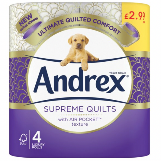 Andrex Supreme Quilts 4 Rolls