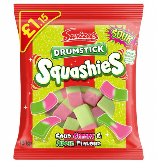 Swizzels Drumstick Squashies Sour Cherry & Apple Flavour 131g