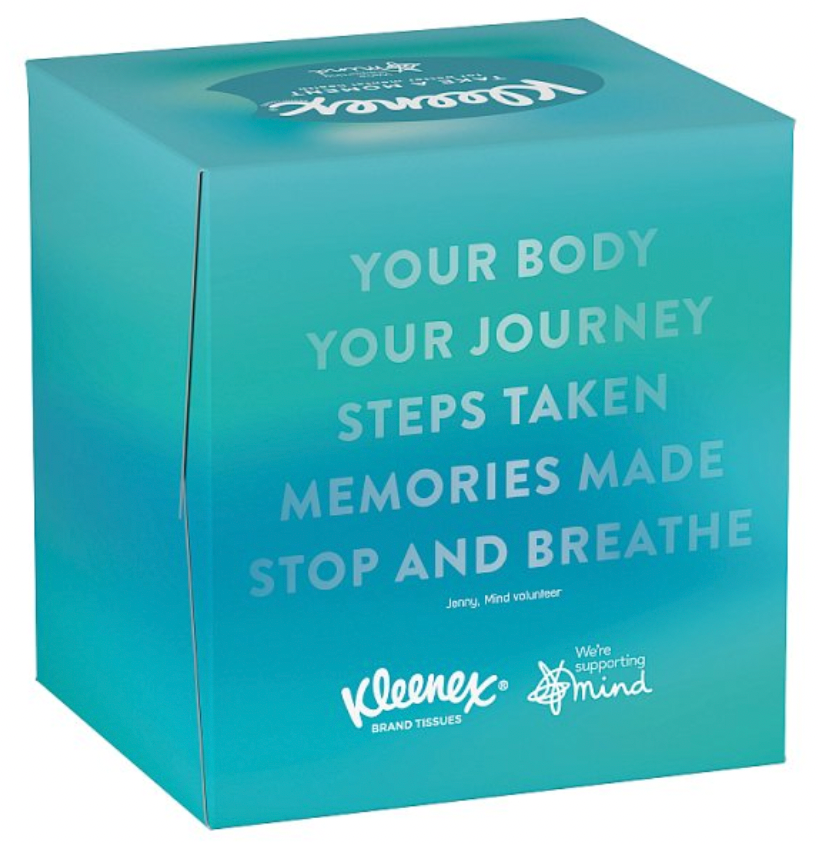 Kleenex Supporting Mind - Single Cube Tissue Box
