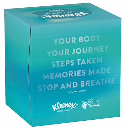 Kleenex Supporting Mind - Single Cube Tissue Box