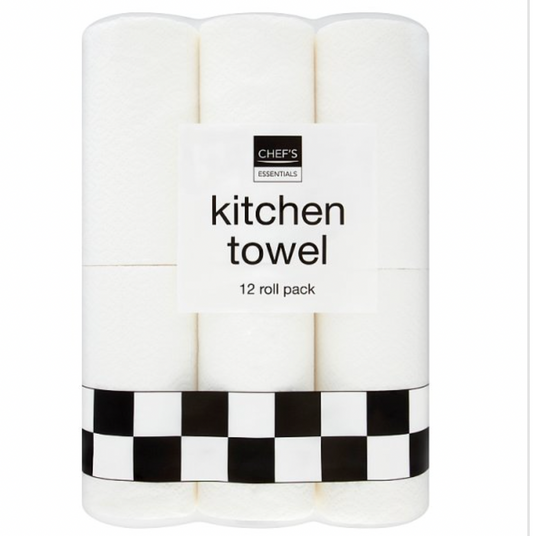 Chef's Essentials Kitchen Towel 12 Roll