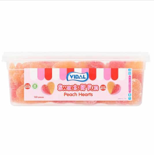 Vidal Sweets R' Fun Peach Hearts 120 Pieces 780g