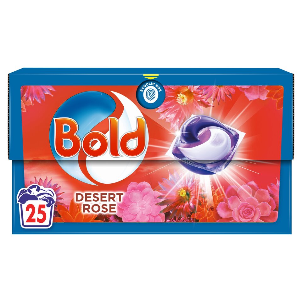Bold All In One Washing Capsules Dessert Rose 25 Washes 485G